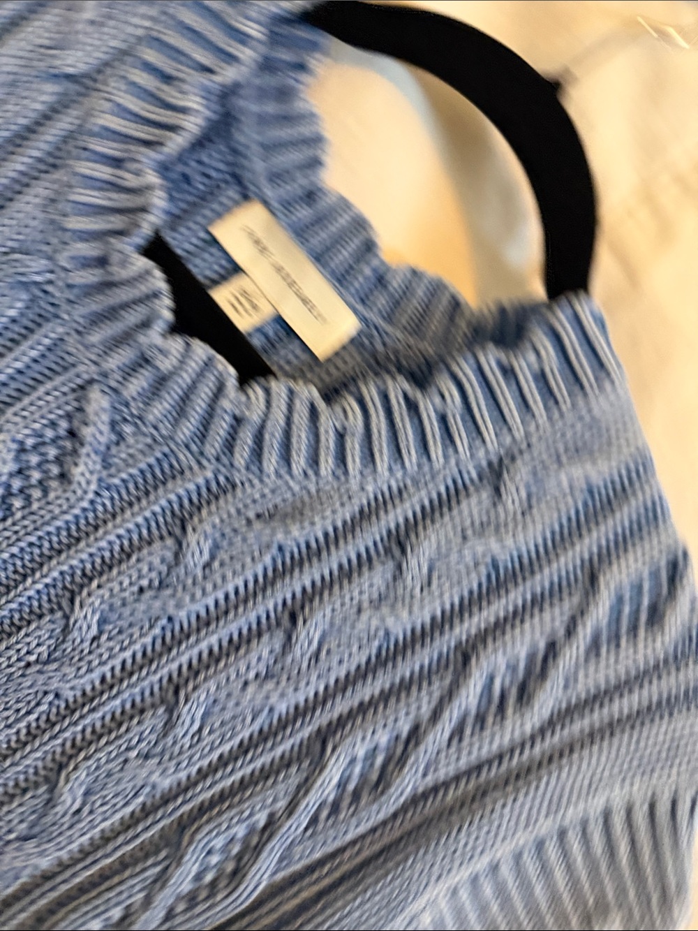 Free Assembly Women's Cable-Knit Sleeveless Sweater - Light Blue - Picture 4 of 7